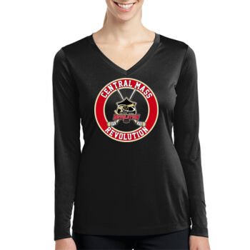 CM REVS - Ladies Long Sleeve PosiCharge ® Competitor™ V Neck Tee Thumbnail
