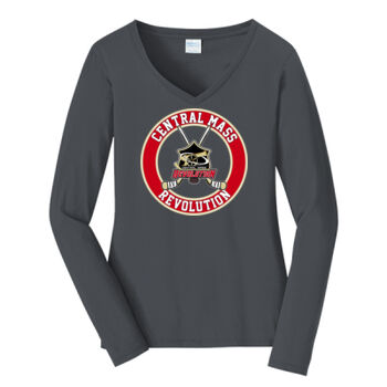 CM REVS - Ladies Long Sleeve Fan Favorite V Neck Tee Thumbnail